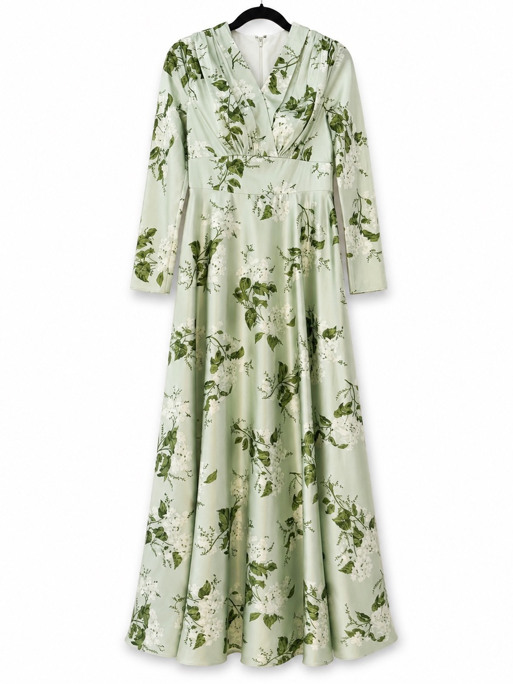 AW Bridal Sage Floral Wedding Guest & Bridesmaid Maxi Gown Size 6 NWOT - Picture 6 of 7